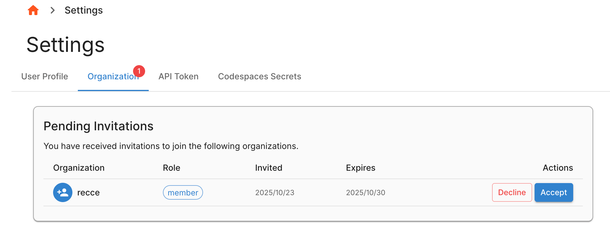 Pending Invitations In Settings
